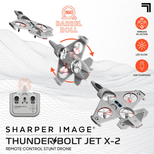 Drone Acrobatico Telecomandato Thunderbolt Jet X-2 Stunt Sharper Image - Sharper Image