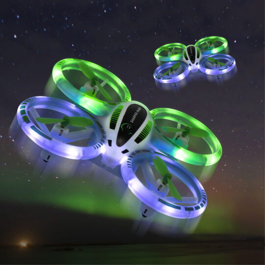 Mini Drone Acrobatico Glow Up Stunt Drone RC con Luci LED Sharper Image - Sharper Image