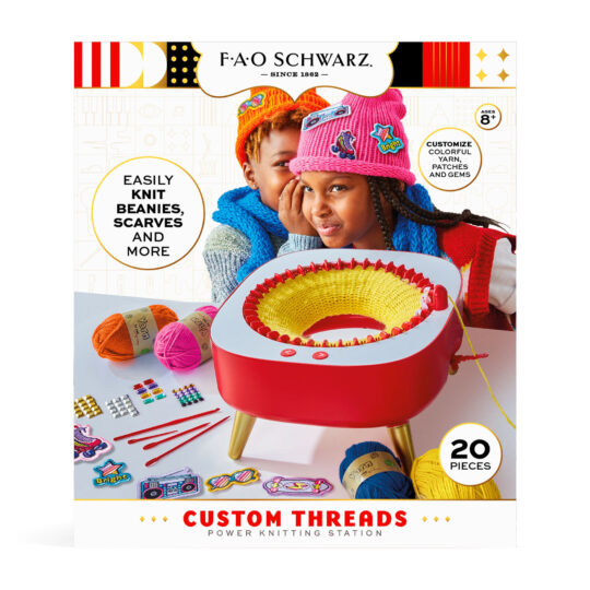 Set per cucire a maglia Custome Threads Power Knitting Station - FAO Schwarz