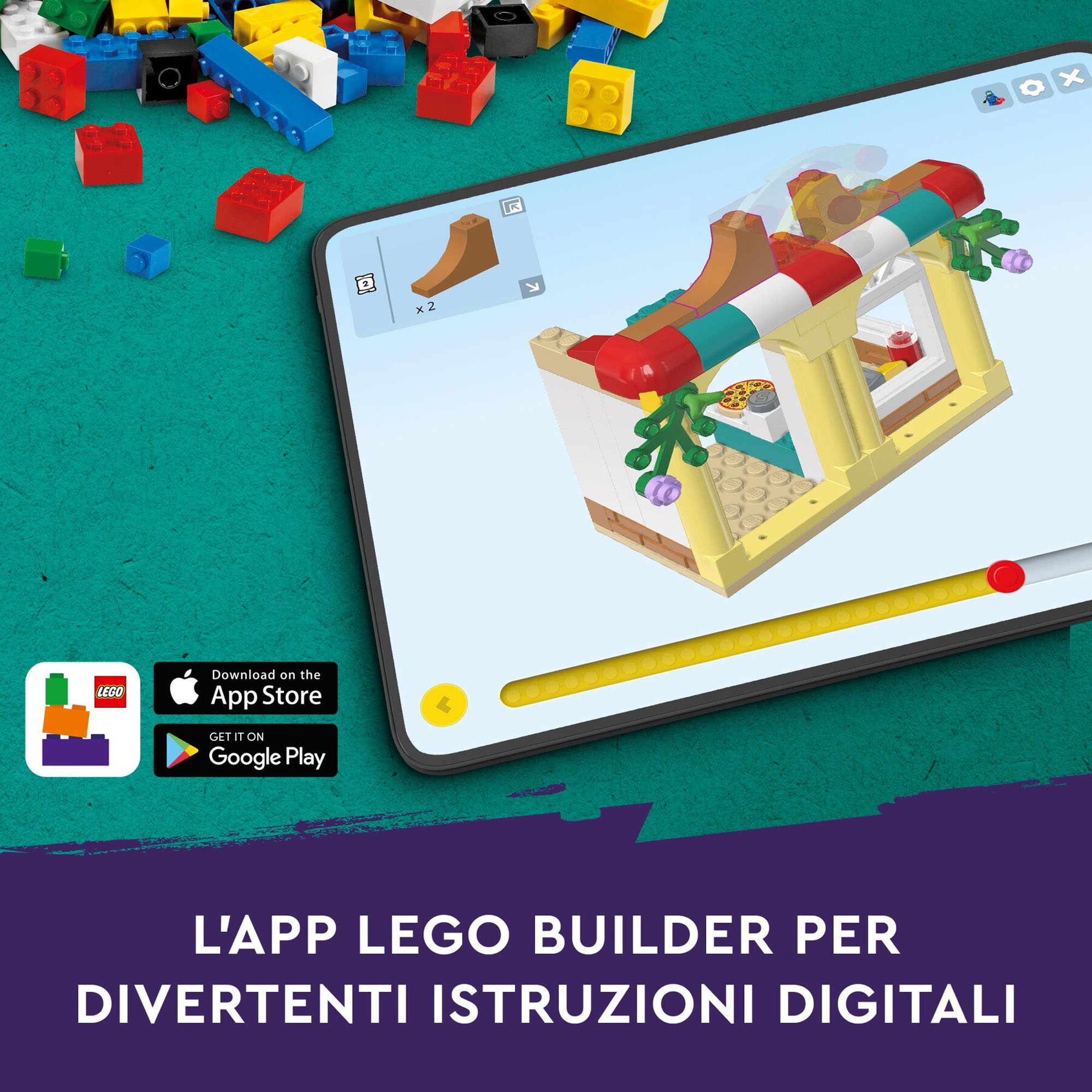 Divertente tavolo Lego per bambini con cui costruire e giocare