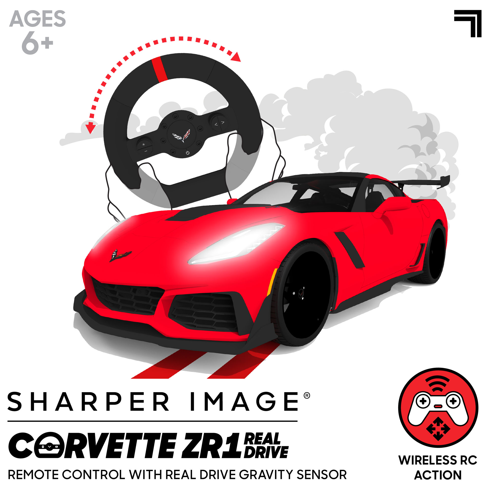 Auto RC Chevrolet Corvette ZR1 Real Drive con Giroscopio Sharper Image - Sharper Image