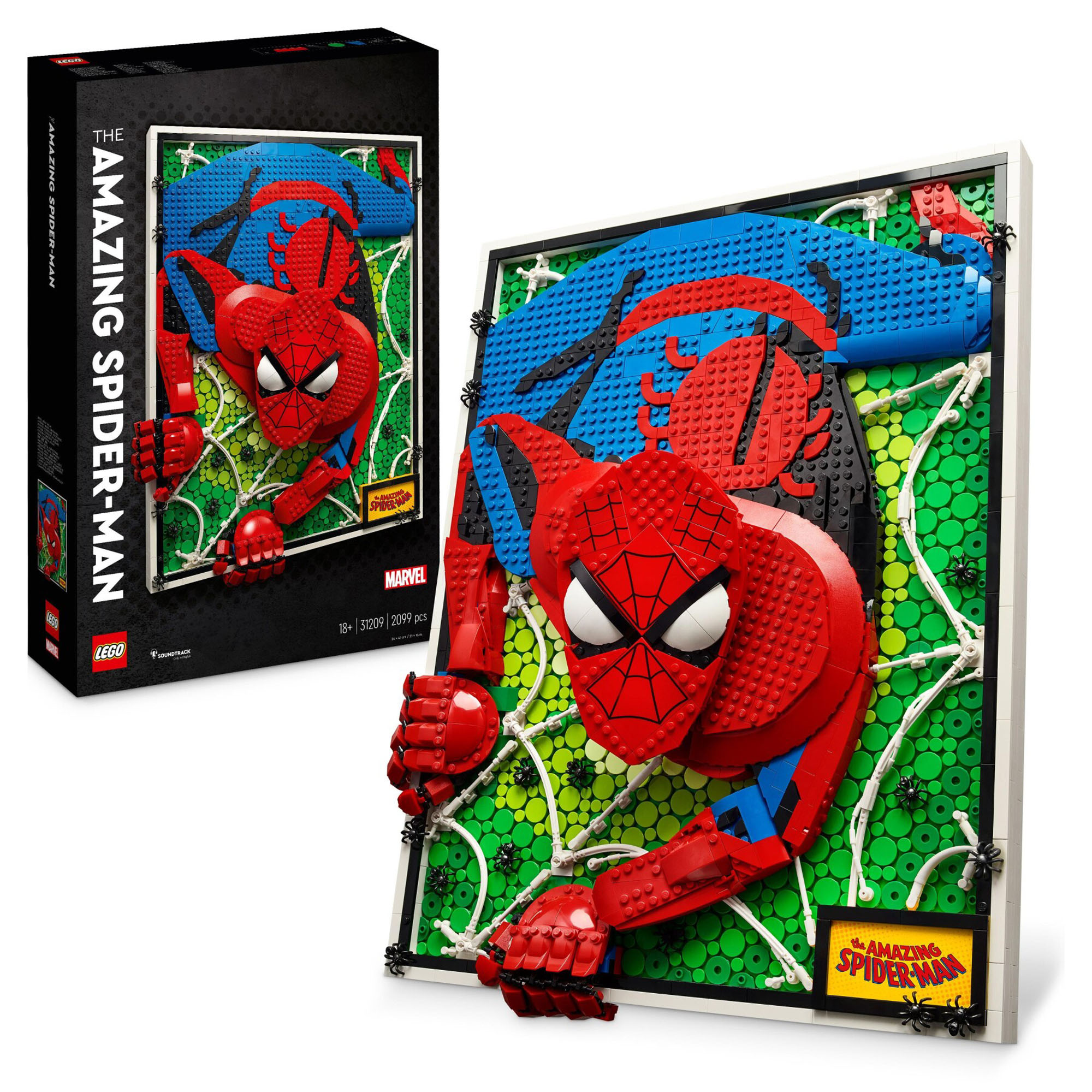 LEGO Art 31209 The Amazing Spider-Man, Canvas 3D Costruibile, da Collezione - LEGO, Marvel