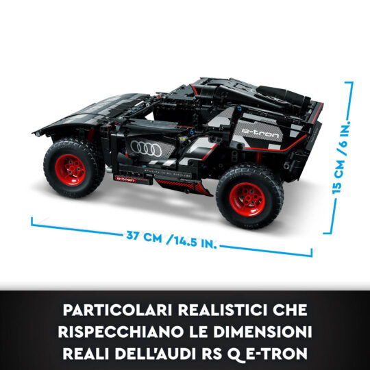 LEGO Technic 42160 Audi Rs Q E-Tron, Macchina Telecomandata Da Rally con App Control+ - LEGO