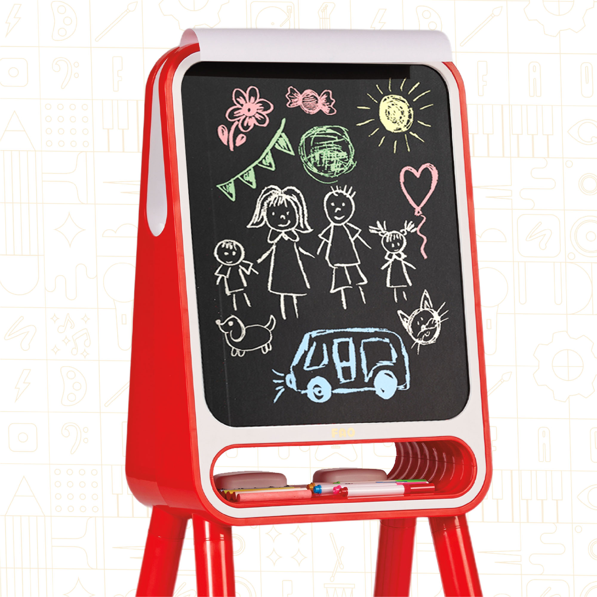 Lavagnetta con cavalletto Sketch & Glow 3-In-1 Art Studio - FAO Schwarz