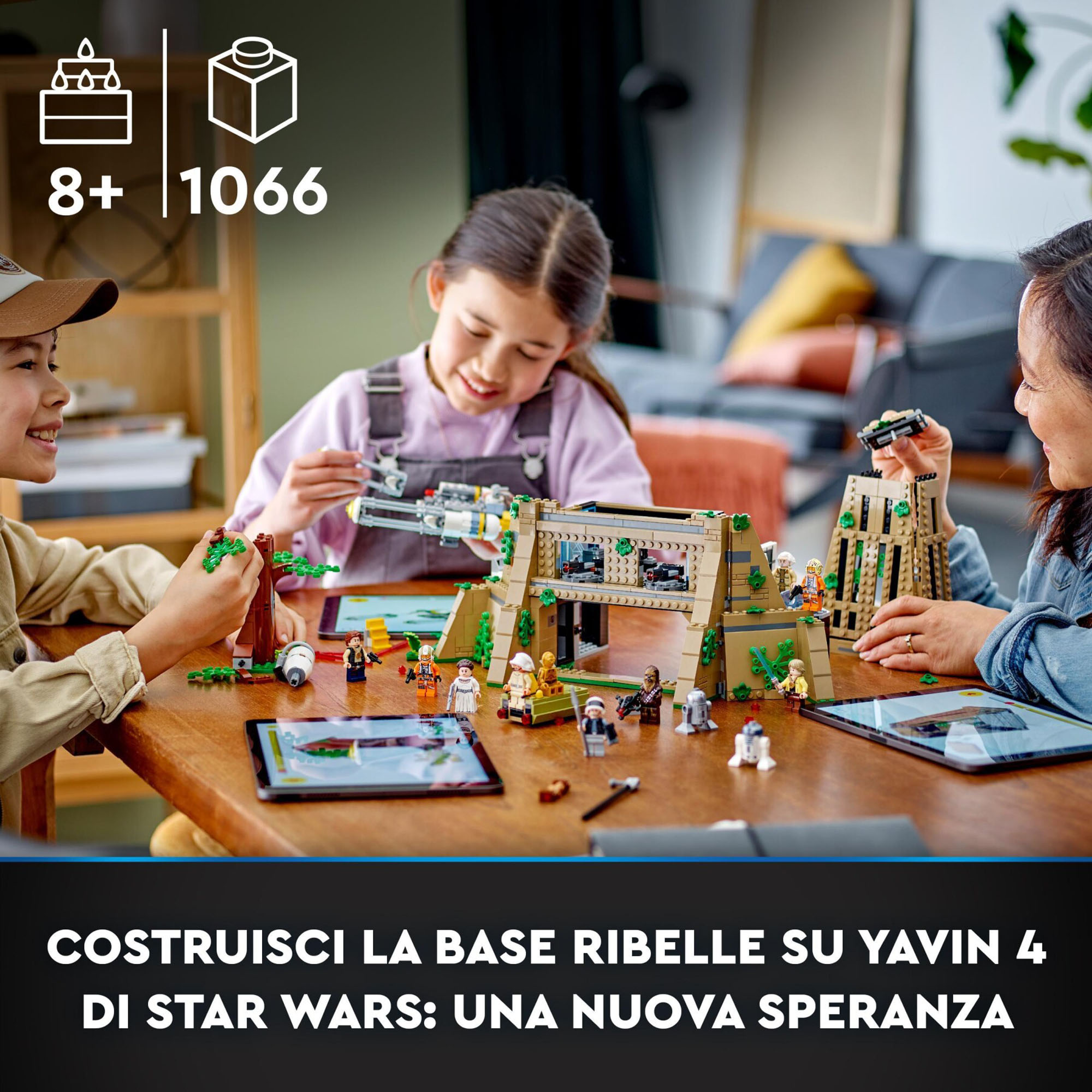 LEGO 75365 Star Wars: A New Hope Base Ribelle Su Yavin 4 con 10 Minifigure, Starfighter Y-Wing e Sala Comando - LEGO, Star Wars