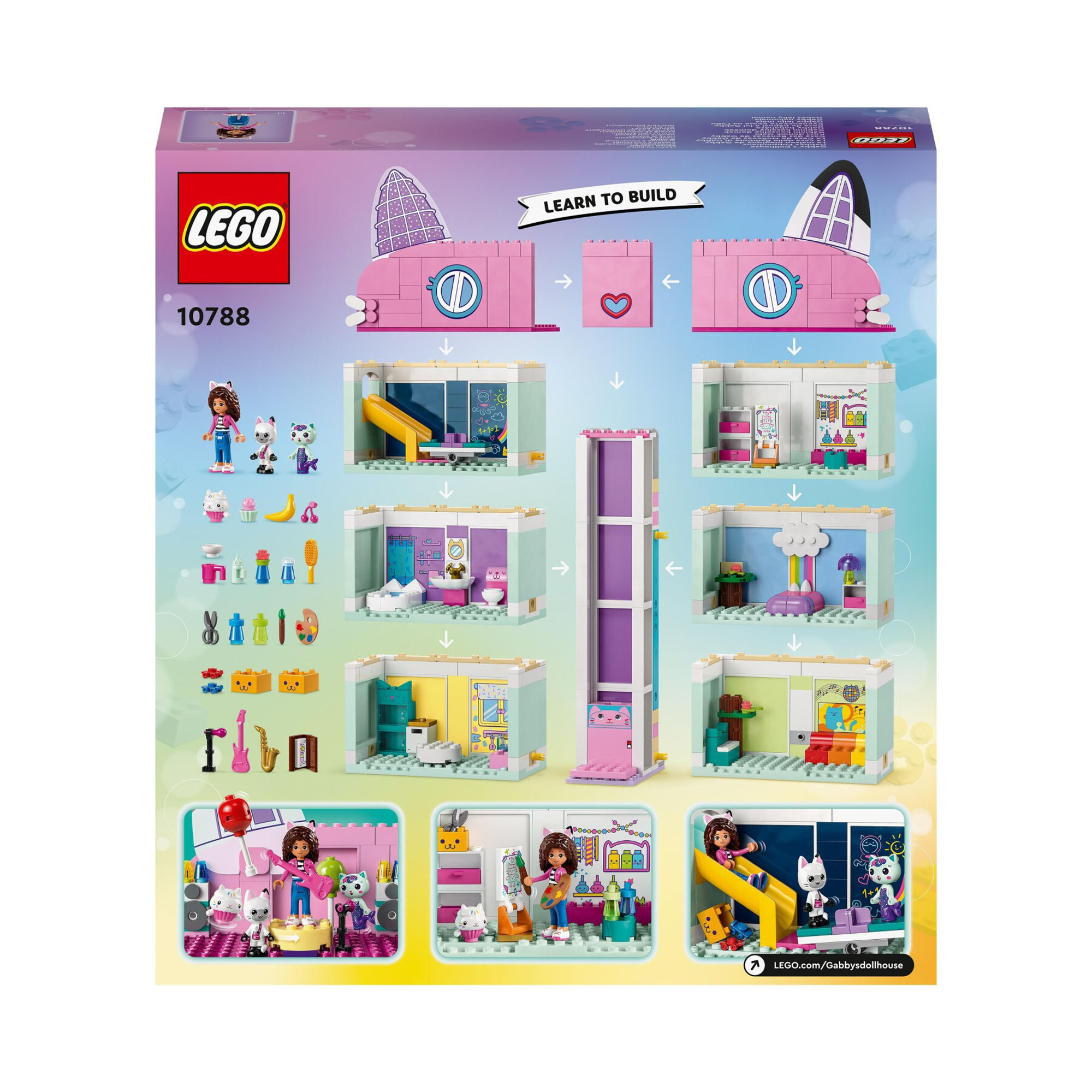 LEGO La Casa Delle Bambole Di Gabby 10788, Casa Giocattolo a 4 Piani e 8  Stanze con Personaggi di Gabby in Vendita Online