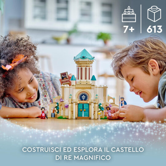 LEGO Disney Wish 43224 Il Castello di Re Magnifico, Gioco da Costruire dal Film Wish con Mini Bamboline - Disney, LEGO