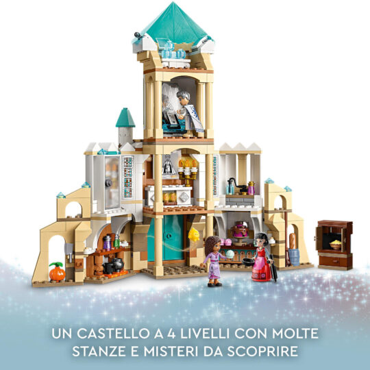 LEGO Disney Wish 43224 Il Castello di Re Magnifico, Gioco da Costruire dal Film Wish con Mini Bamboline - Disney, LEGO