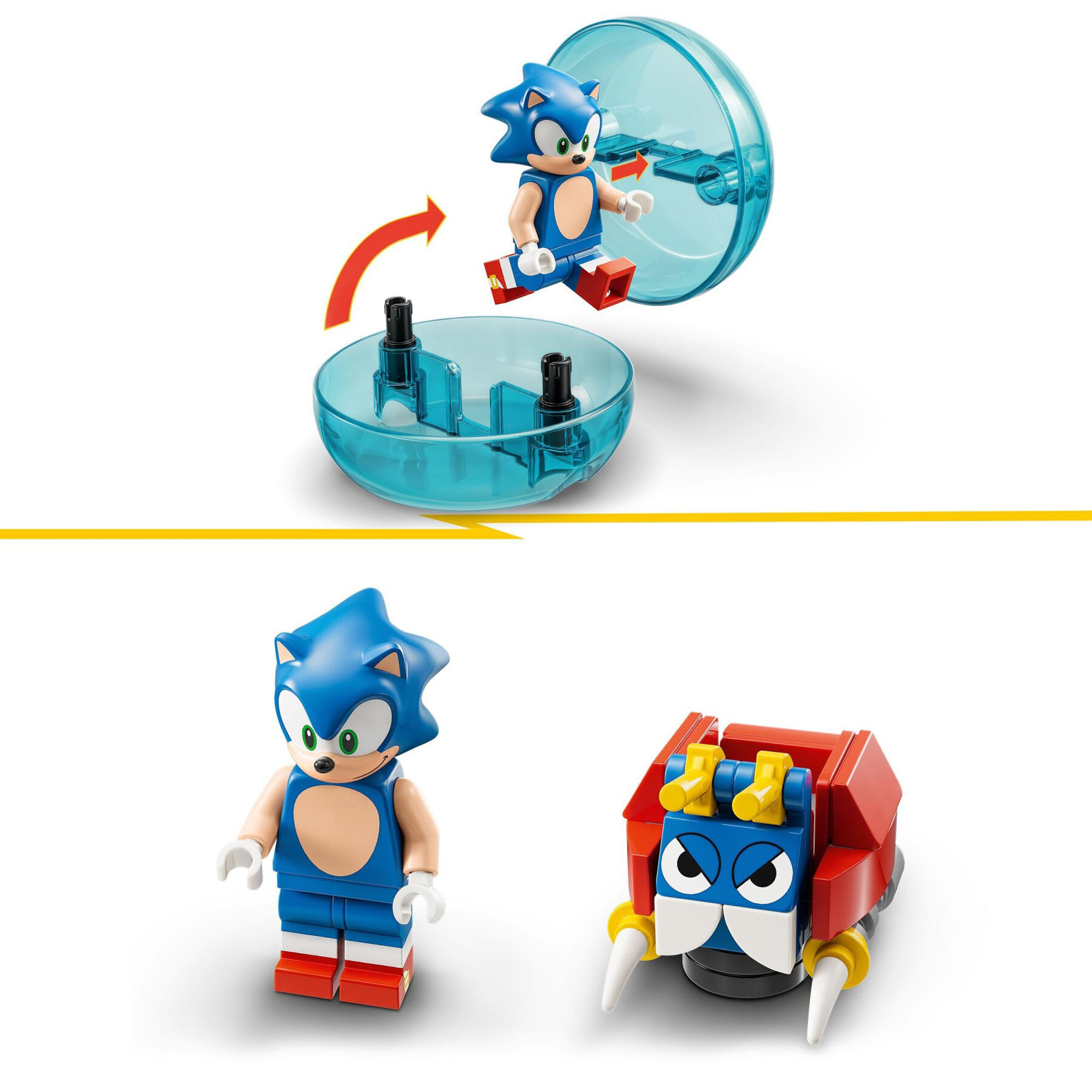 LEGO Sonic The Hedgehog 76990 Sfida della Sfera di Velocità di Sonic con 3 Personaggi - LEGO, Sonic