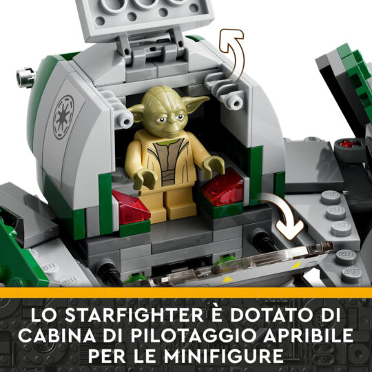 LEGO Star Wars 75360 Jedi Starfighter Di Yoda dal film The Clone Wars con minifigure Di Yoda, Spada Laser e R2-D2 - LEGO, Star Wars