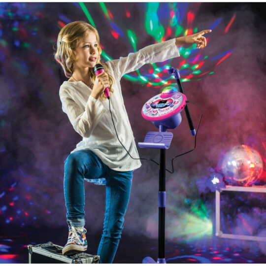 Kidi Superstar Lightshow, microfono interattivo con Discoball luminosa - VTech