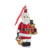 Decorazione in Vetro Babbo Natale con Orsetto - FAO Schwarz