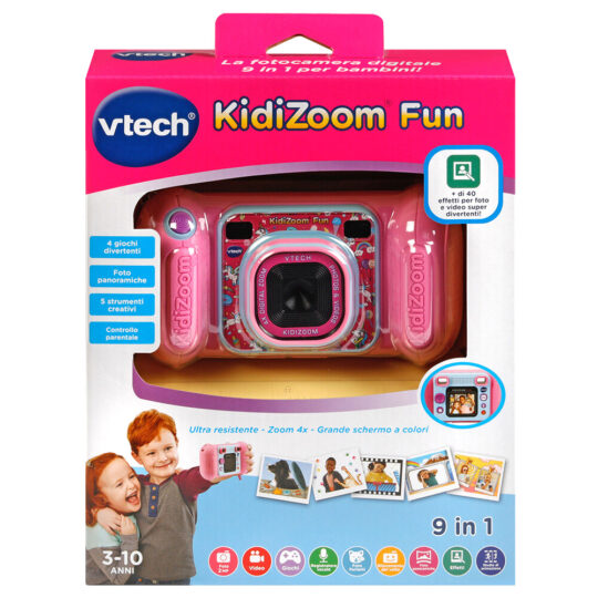Kidizoom Fun 9 in 1 Rosa, Fotocamera digitale per ragazzi - VTech
