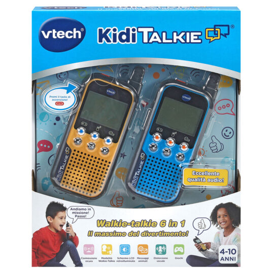 Kidi Talkie, Walkie Talkie 6 in 1 con schermo - VTech