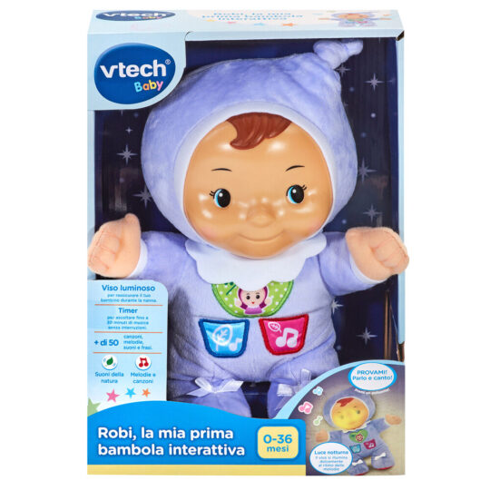 Robi, la mia prima Bambola interattiva musicale, parlante e luminosa - VTech