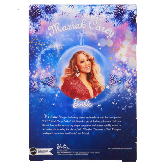 Barbie Signature Mariah Carey Natale 2023, con abito rosso e accessori argentati, da collezione - Barbie