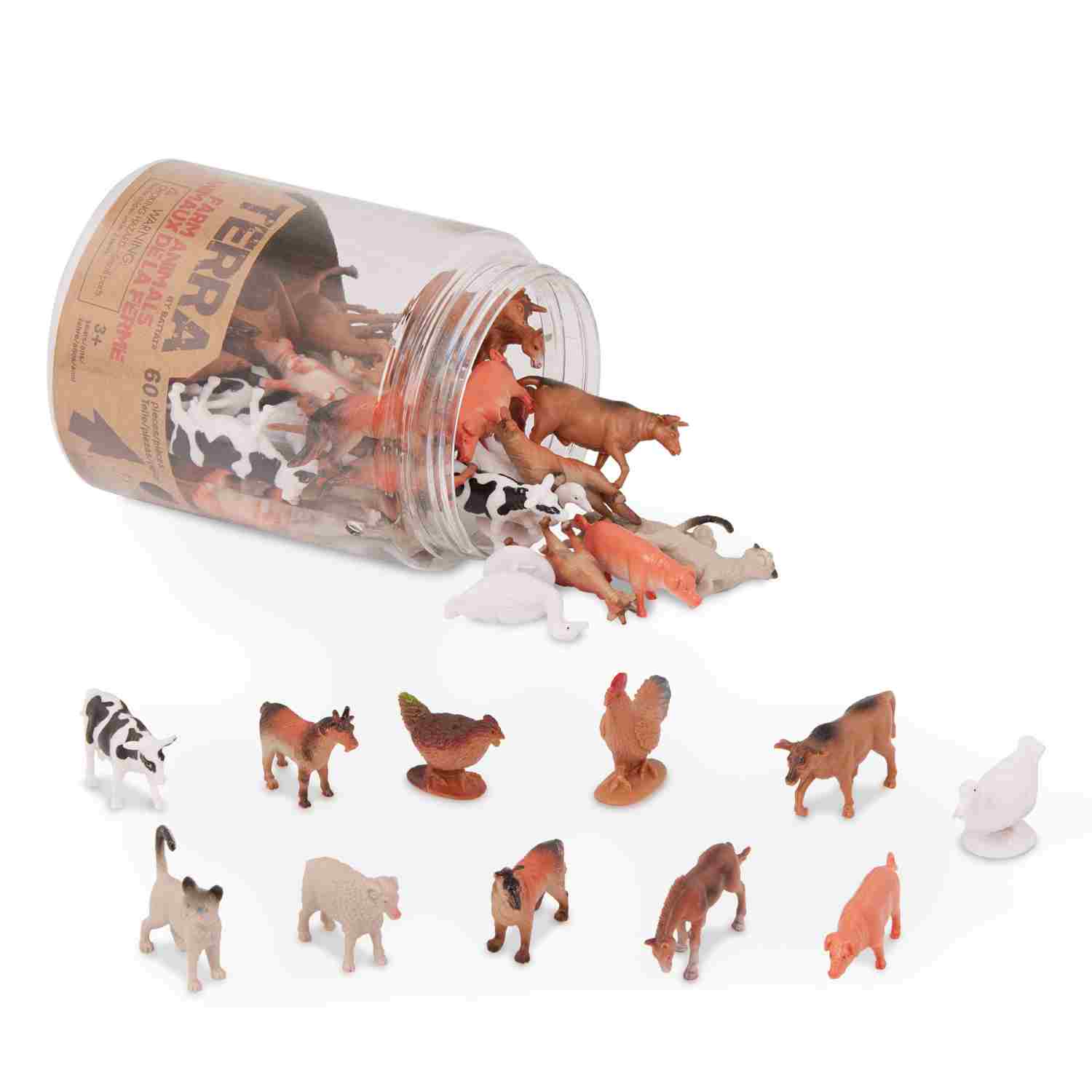 Set barattolo con Animali della Fattoria - B. Toys