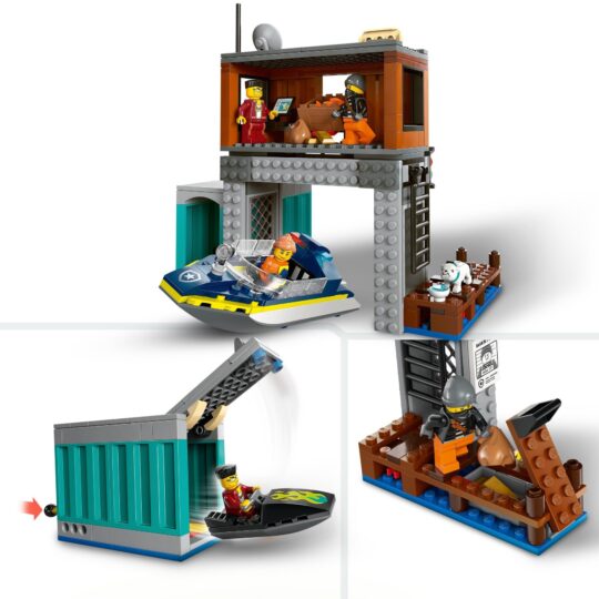 Lego City 60417 Motoscafo Della Polizia E Nascondiglio Dei Ladri - LEGO