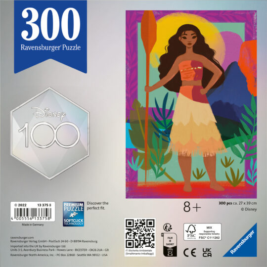 Puzzle Disney Oceania- 300 Pezzi, Limited Edition Disney 100 - Ravensburger - Ravensburger