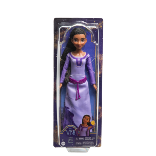 Disney Wish - Asha Di Rosas, Bambola Snodata Con Capelli Intrecciati e Accessori - Disney