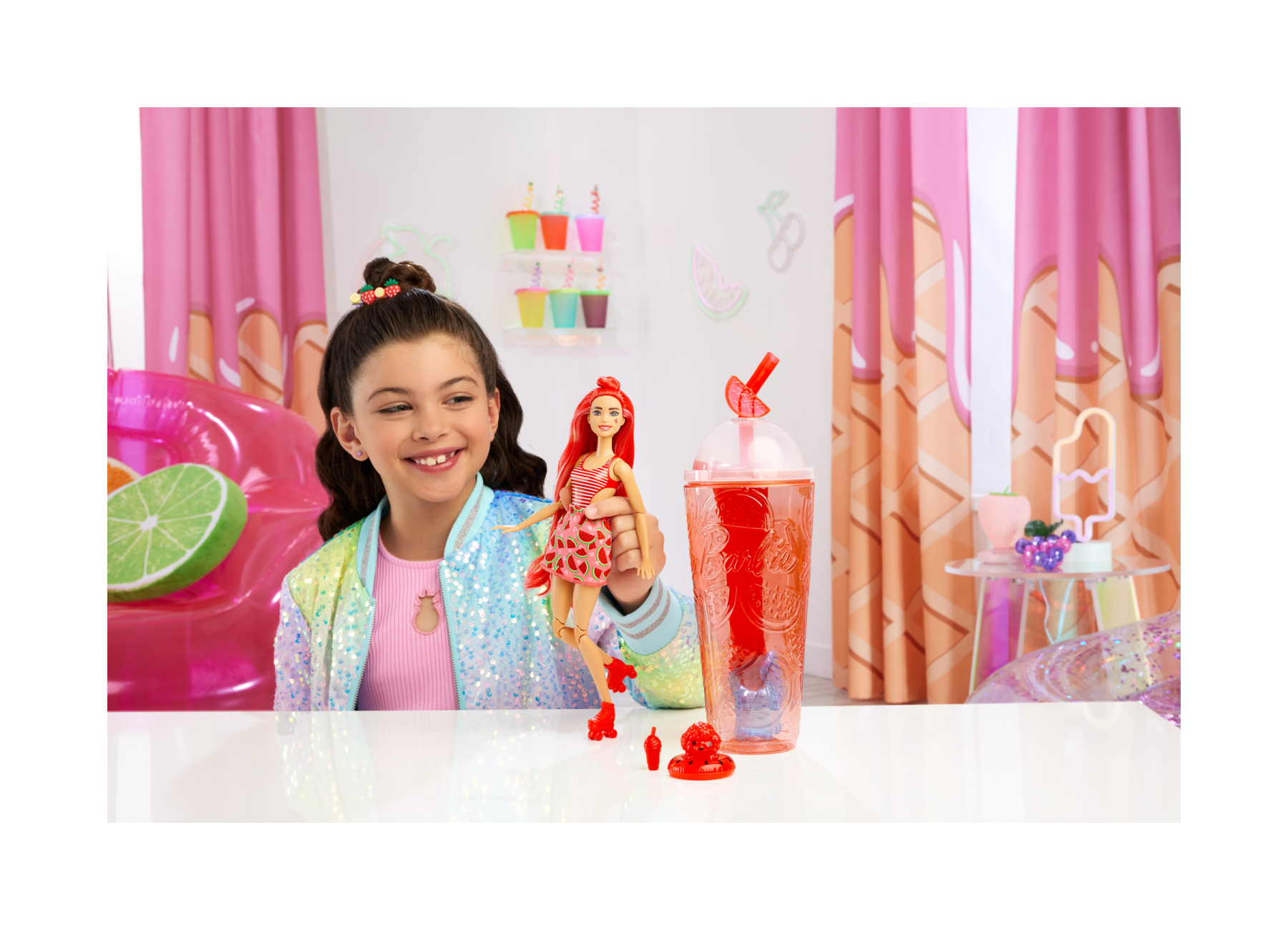 Barbie - Pop Reveal Serie Frutta, Bambola A Tema Spremuta Di Anguria, da Collezione - Barbie