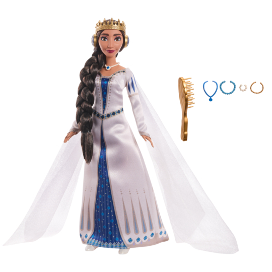 Disney Wish - Regina Amaya Di Rosas, Bambola Snodata con Abito Regale - Disney