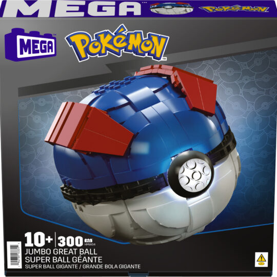 Mega Ball Gigante, Set da Costruire con 299 Pezzi e Luci - Mega Pokémon - Mega, Pokémon