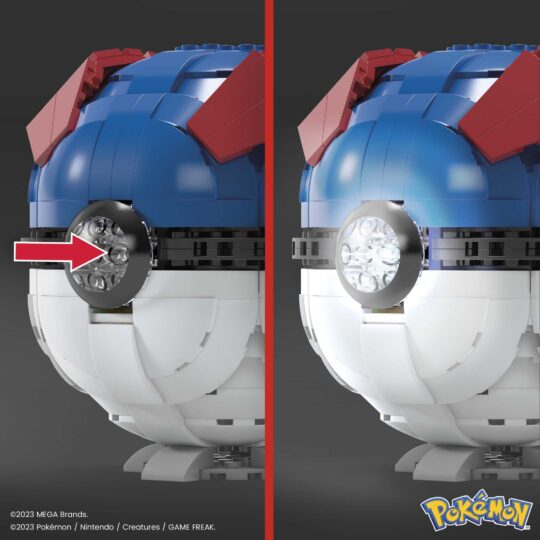 Mega Ball Gigante, Set da Costruire con 299 Pezzi e Luci - Mega Pokémon - Mega, Pokémon