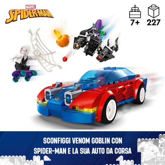 Lego Marvel 76279 Auto Da Corsa Di Spider-Man E Venom Goblin - LEGO