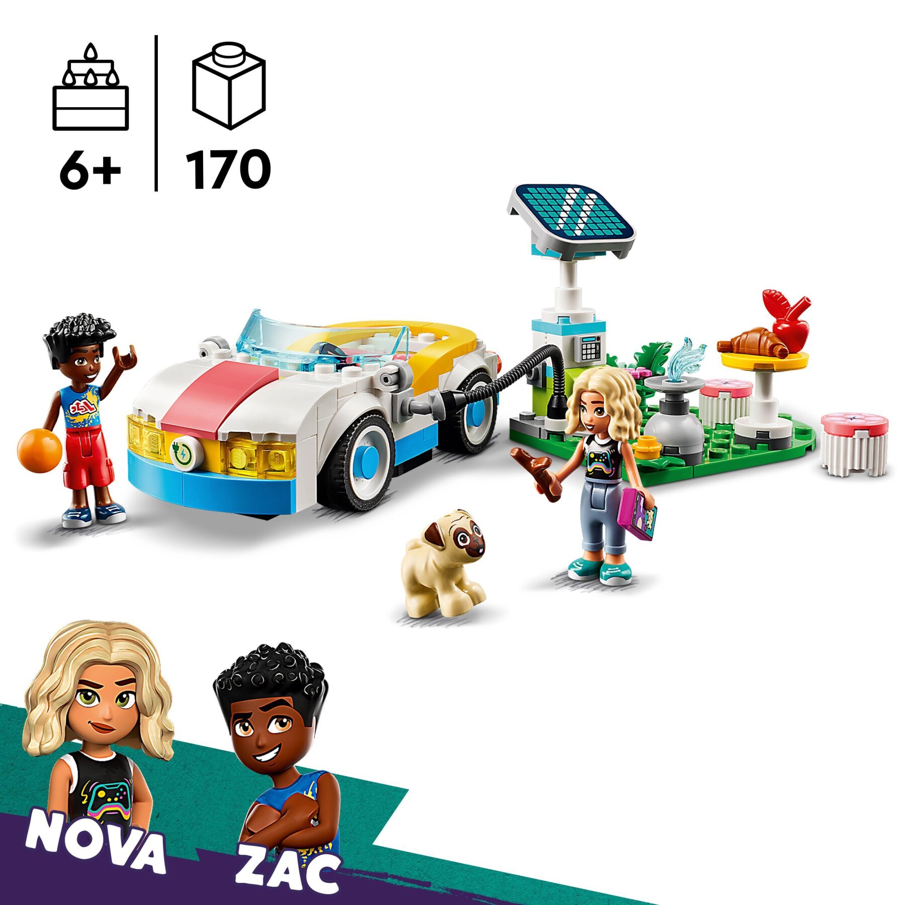 Lego Friends 42609 Auto Elettrica E Caricabatterie - LEGO