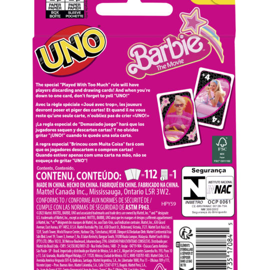 Uno Barbie The Movie Edition, Gioco Di Carte Uno Ispirato Al Film Di Barbie - Barbie