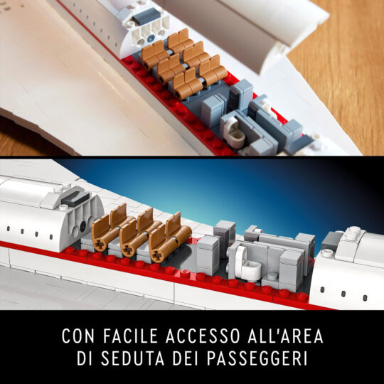 Lego Icons 10318 Concorde Kit,  Iconico Modellino Di Aereo Passeggeri - LEGO