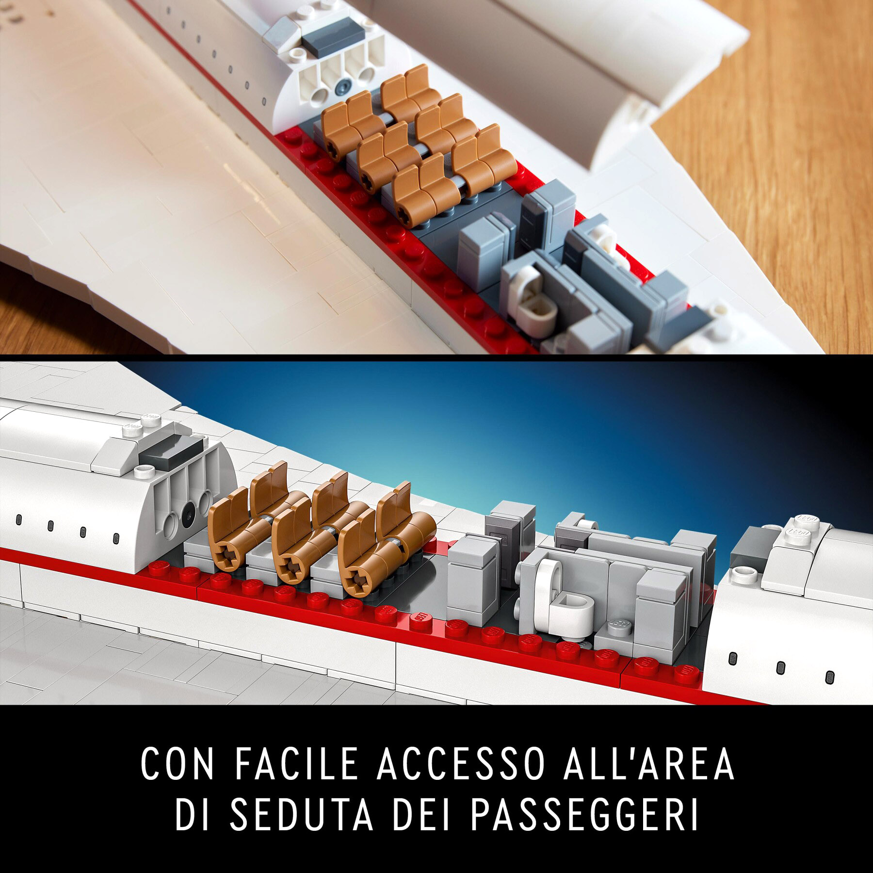 Lego Icons 10318 Concorde Kit,  Iconico Modellino Di Aereo Passeggeri - LEGO