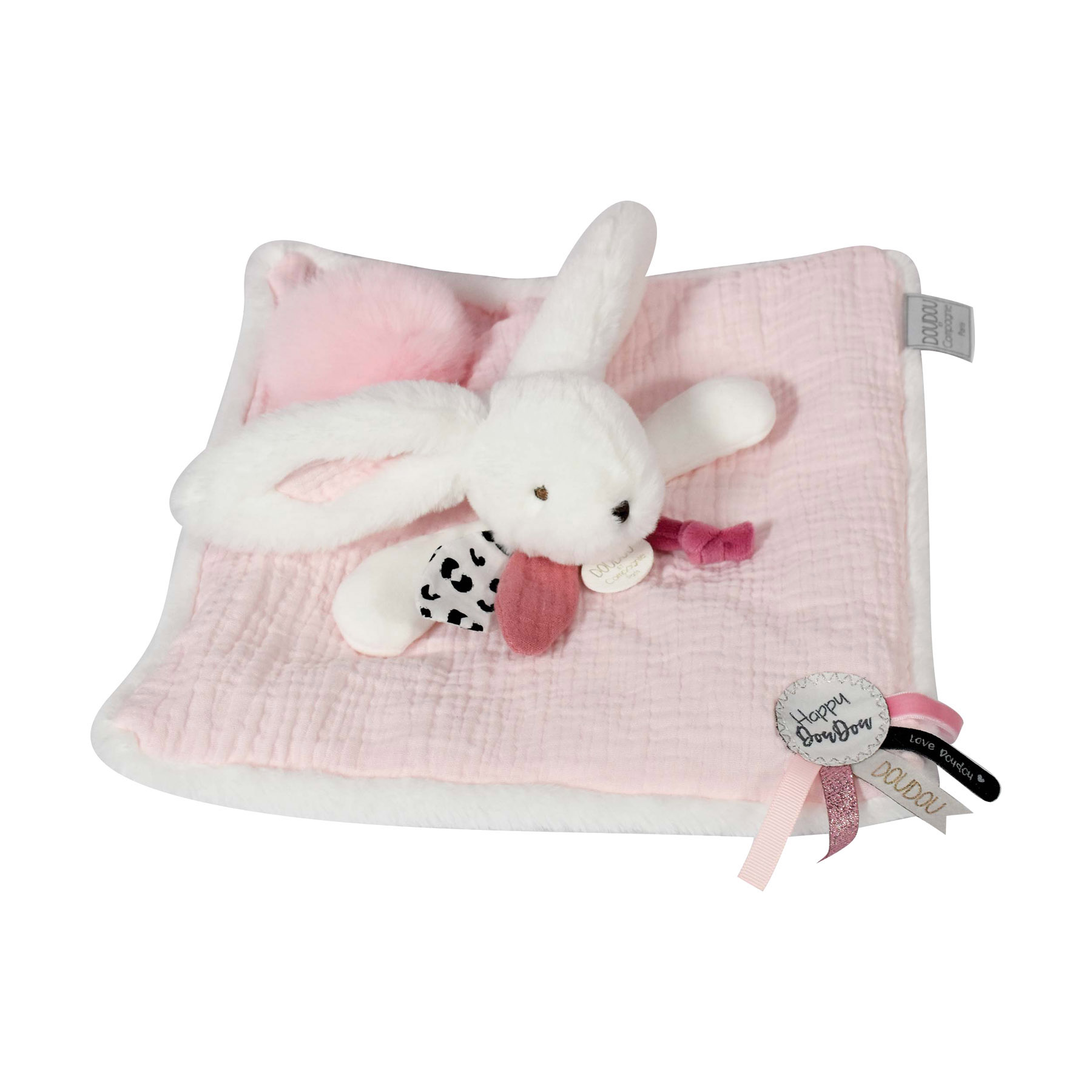 HAPPY BLUSH - Doudou pompon rosa - Doudou et Compagnie