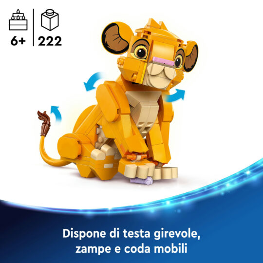 Lego Disney 43243 Simba, Il Cucciolo Del Re Leone - LEGO