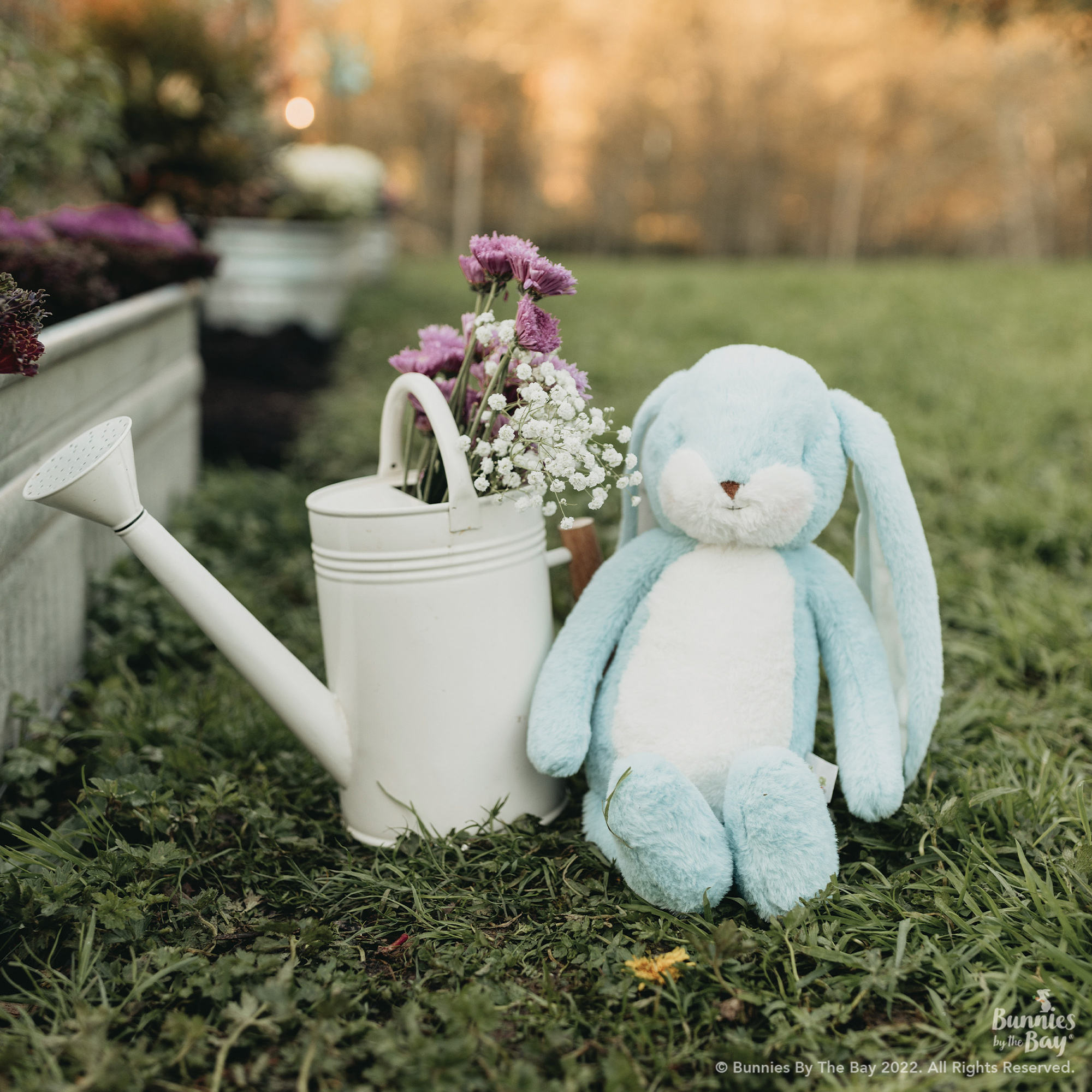 Peluche Little Floppy Nibble Maui Blue Bunny 30 cm - Bunnies By The Bay