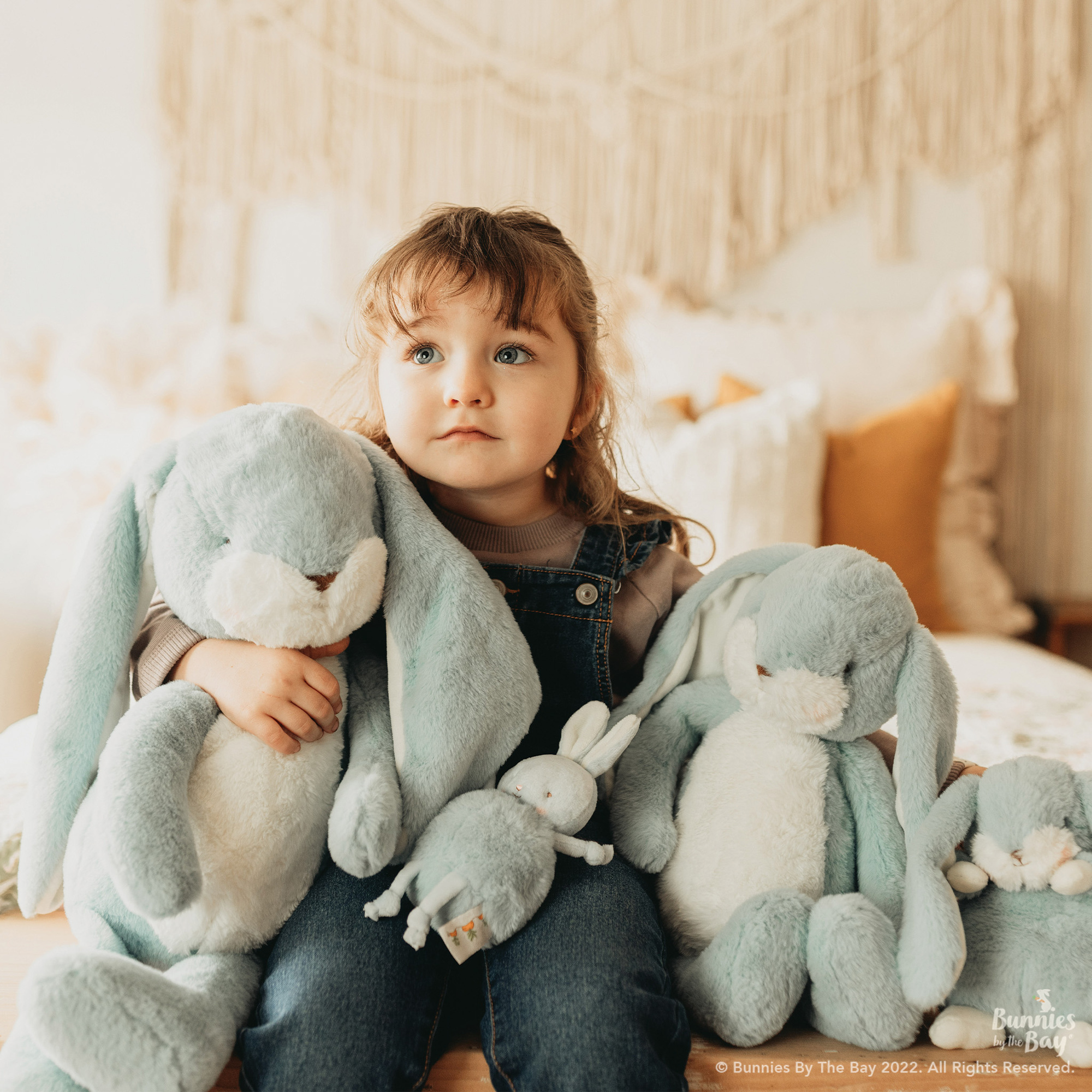 Peluche Sweet Floppy Nibble Maui Blue Bunny 40 cm - Bunnies By The Bay