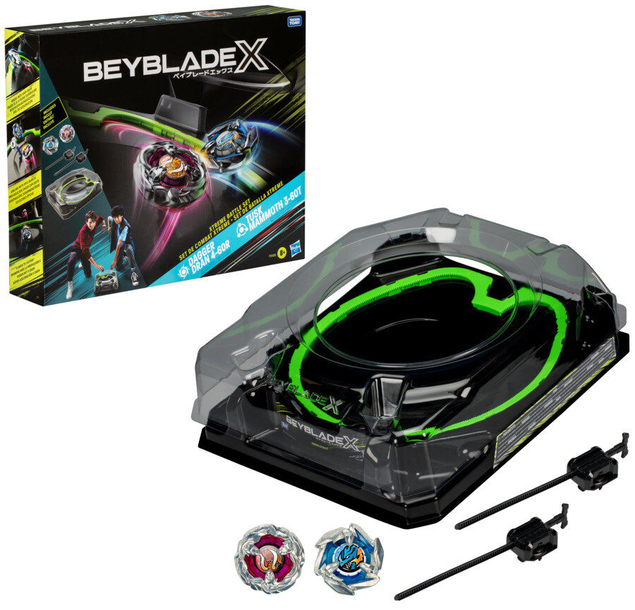 Battle Set Beyblade X -  Set Da Combattimento Con Beystadium - 2 Trottole E 2 Lanciatori - Beyblade