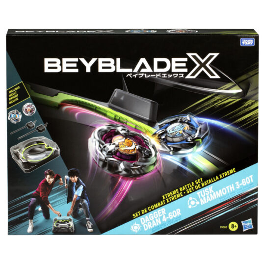 Battle Set Beyblade X -  Set Da Combattimento Con Beystadium - 2 Trottole E 2 Lanciatori - Beyblade