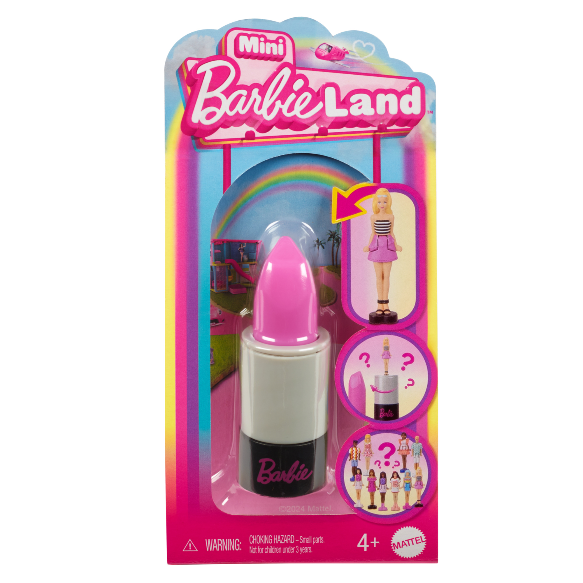 Mini Barbieland - Fashionistas - Mini Bambole In Un Tubetto Di Rossetto Con Sorpresa - Barbie