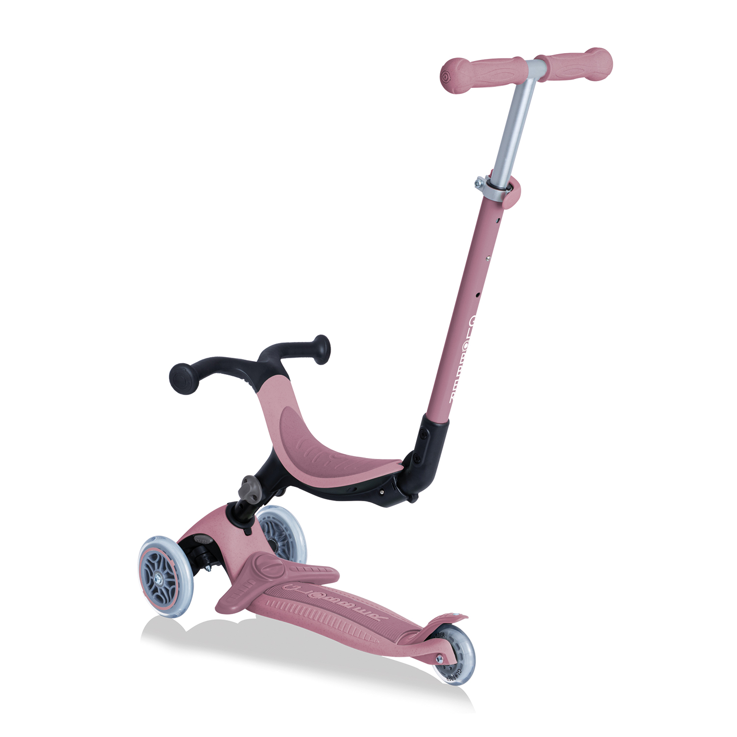 Monopattino a 3 ruote con seggiolino Go-Up Foldable Plus Eco, Berry - Globber