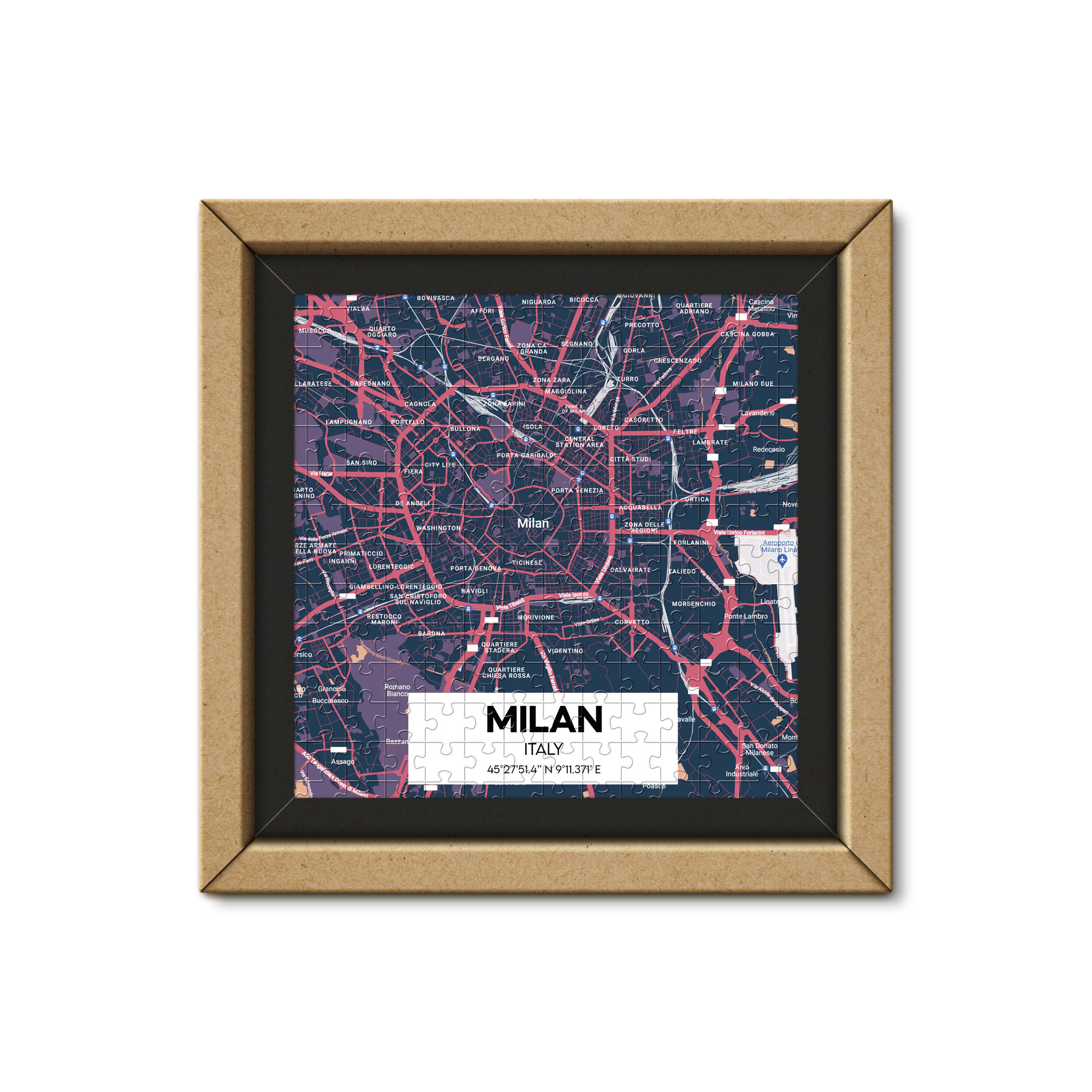 Clementoni puzzle Frame Milan City Map - 250 pezzi - Clementoni