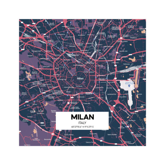 Clementoni puzzle Frame Milan City Map - 250 pezzi - Clementoni