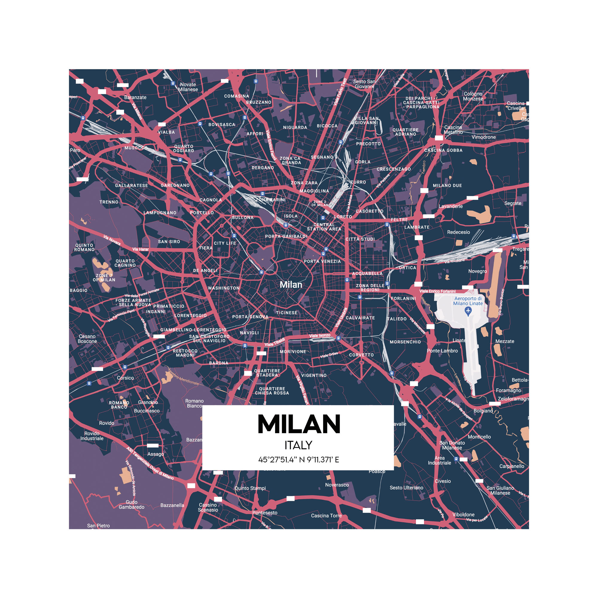 Clementoni puzzle Frame Milan City Map - 250 pezzi - Clementoni