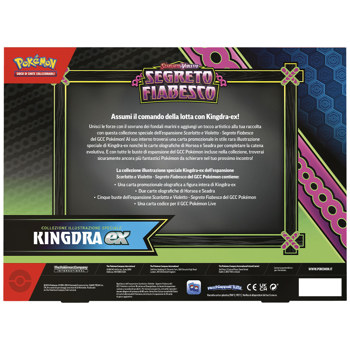 Pokemon Sv6.5 Segreto Fiabesco Ex Box Kingdra-Ex E Greninja-Ex - Pokémon