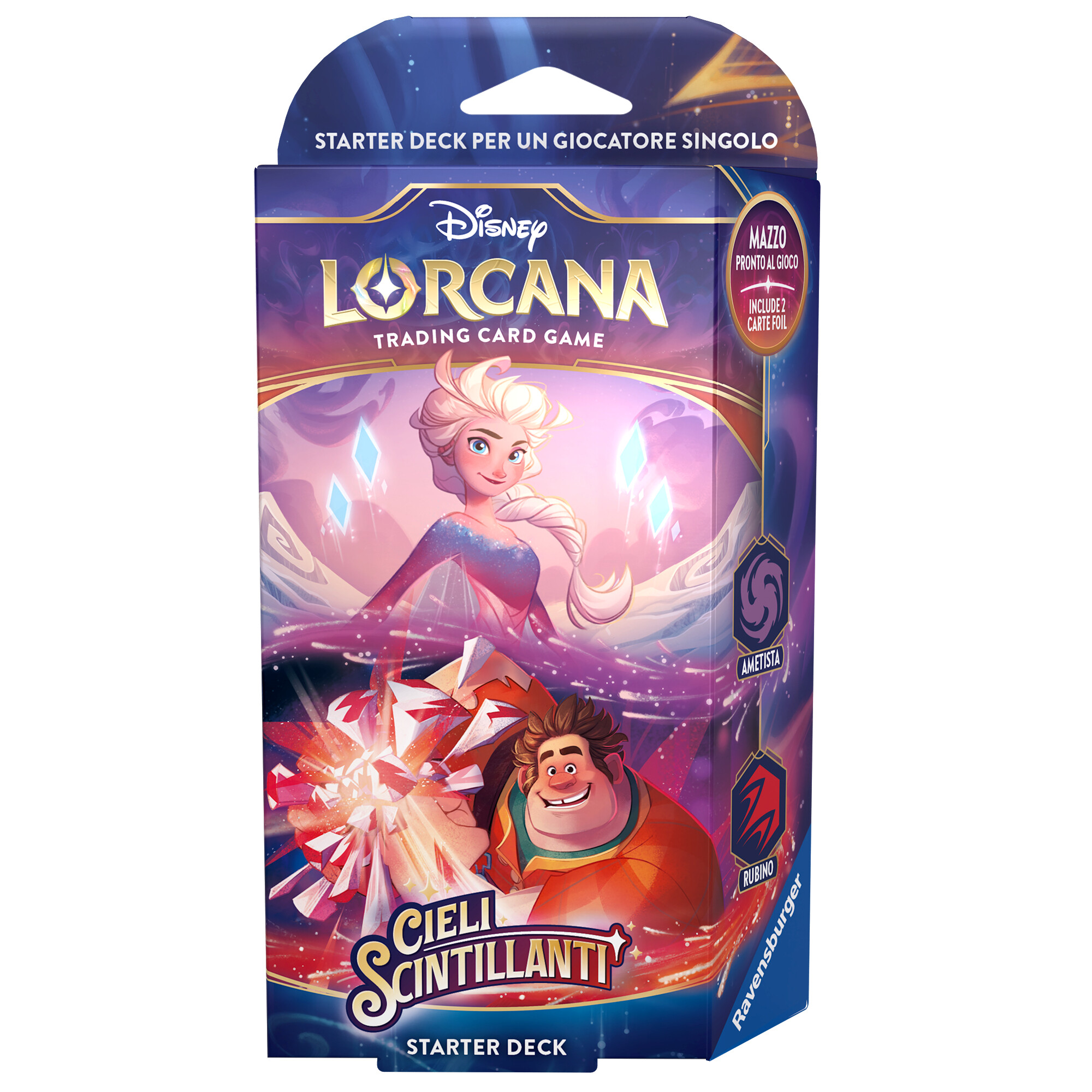 Ravensburger Disney Lorcana Tcg: Cieli Scintillanti Starter Deck Ametista & Rubino - Lorcana