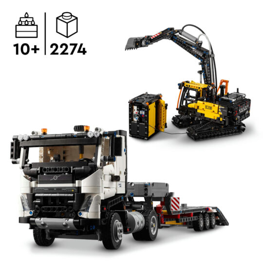 Lego Technic 42175 Autocarro Volvo Fmx Ed Escavatore Ec230 - LEGO