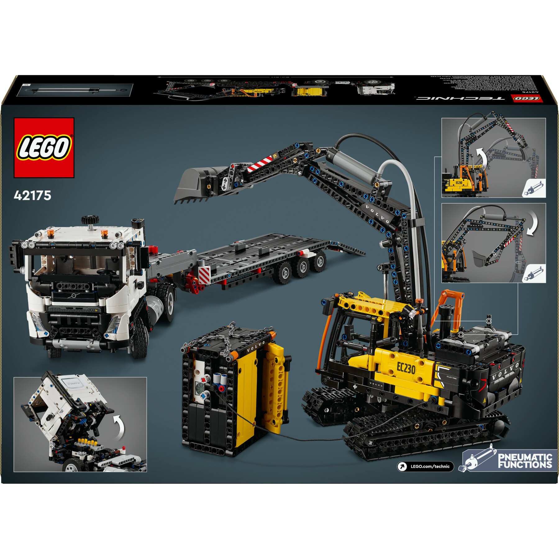 Lego Technic 42175 Autocarro Volvo Fmx Ed Escavatore Ec230 - LEGO