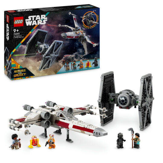 Lego Star Wars 75393 Mash-Up Tie Fighter E X-Wing, Modellini Di Astronavi, Giocattolo Bambini 9+ - LEGO