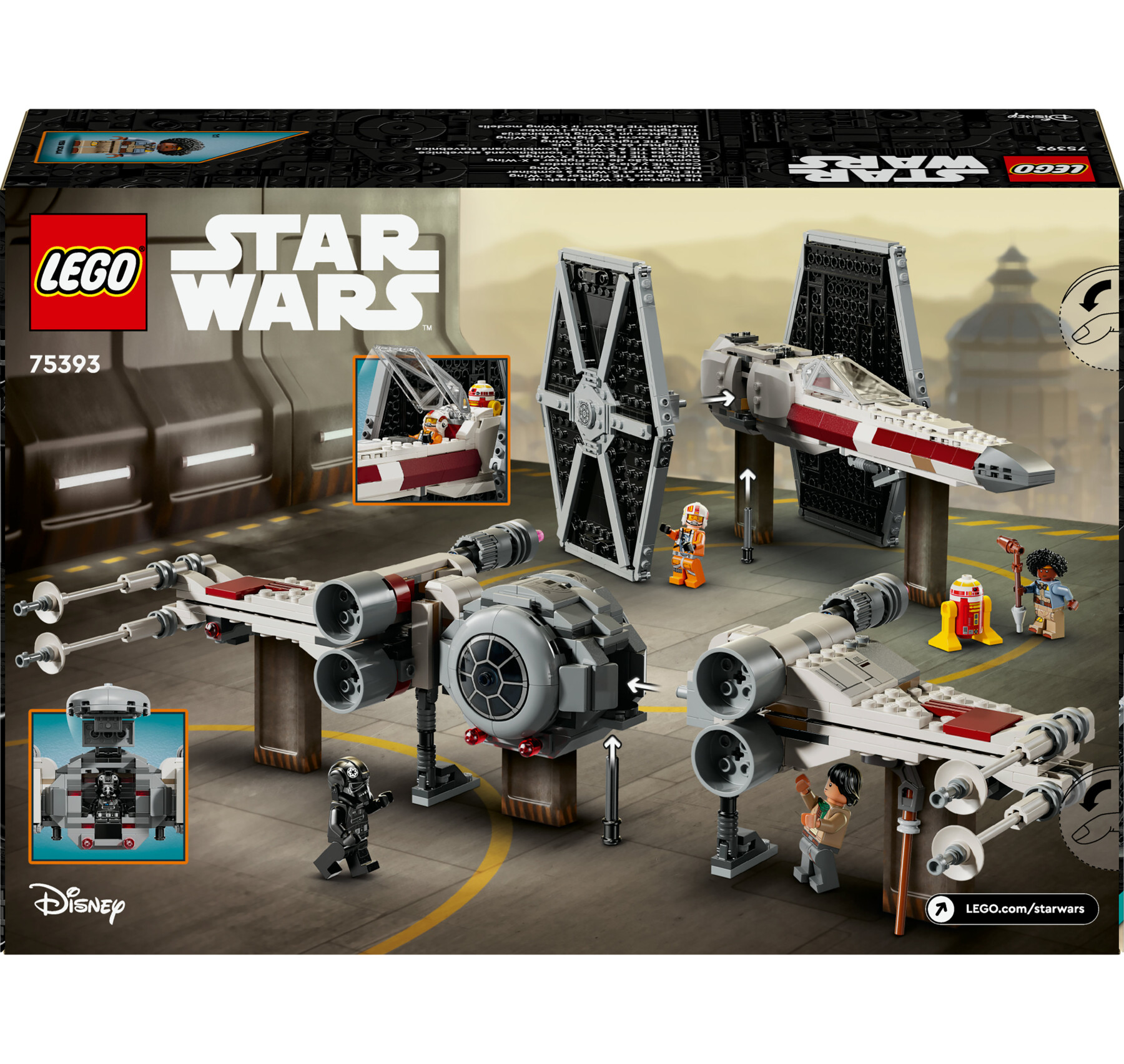 Lego Star Wars 75393 Mash-Up Tie Fighter E X-Wing, Modellini Di Astronavi, Giocattolo Bambini 9+ - LEGO